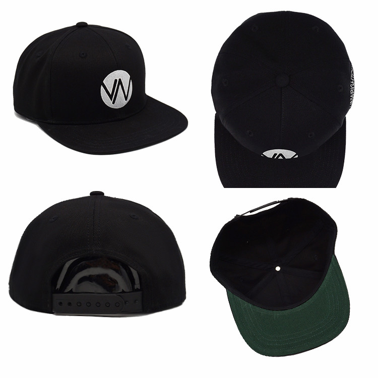Classic Hip Hop Snapback Cap Flat Brim With Adjutable Buckle