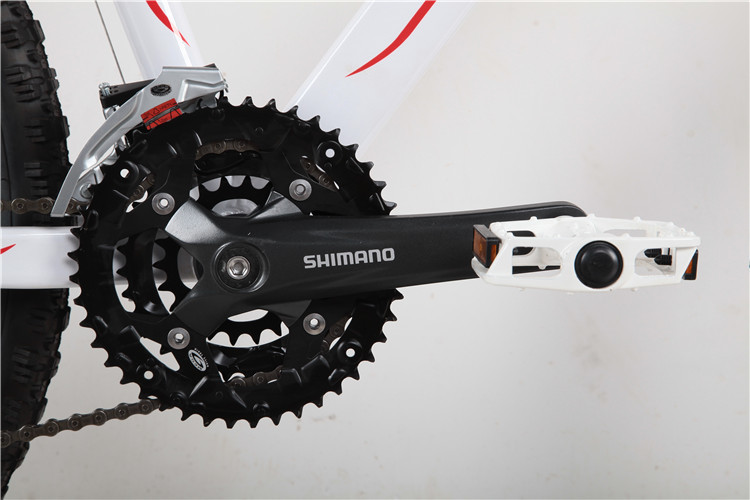High grade disc brake Shimano 21 speed 6061 aluminium alloy MTB with 24 hole spoke wheel