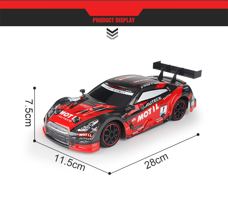Speed Racing 2.4G Race Car Model Plastic Remote Control Drift Car for Children GTR