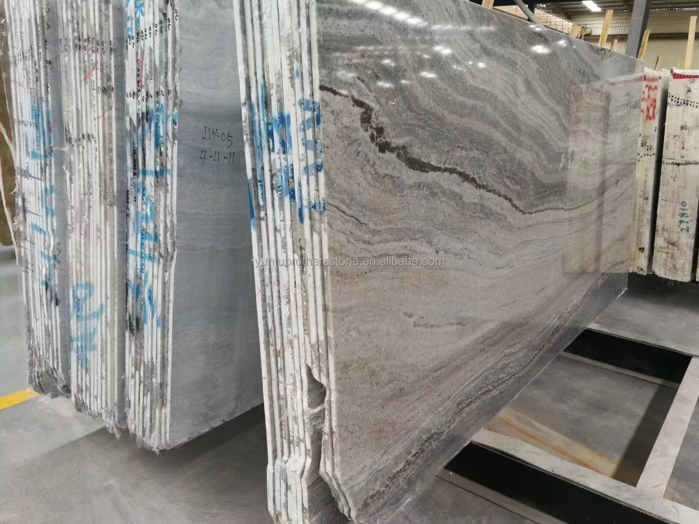 Natural Stone Blue Granite Cut-to-Size Slabs for Home Wall Panel and Dining Table Top
