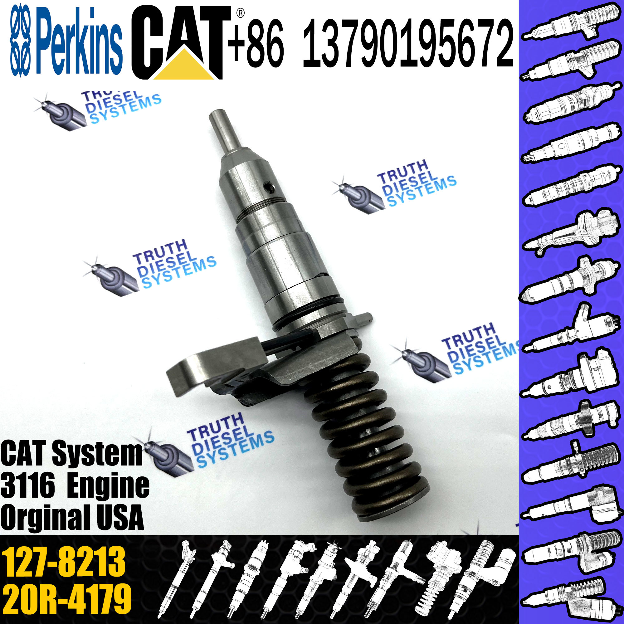 Fuel Injector Assembly 3116 Injector 127-8222 127-8205 127-8213 For Caterpillar Engine Injector 3116