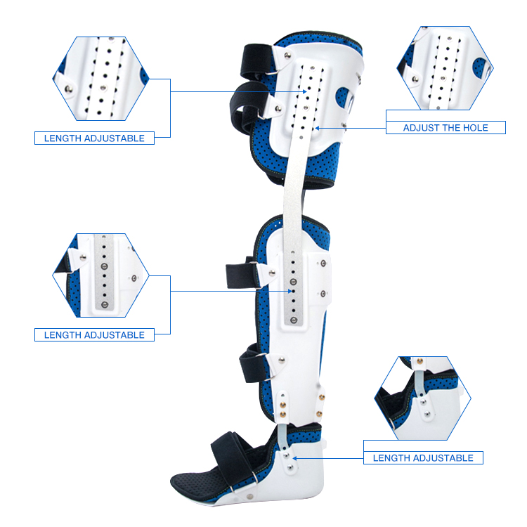 High Strength Lower Extremity Orthotics Adjustable Ankle And Lower Leg Brace