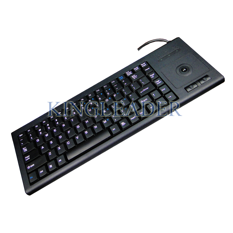 Quality Plastic Industrial Computer Keyboard With Function Keys And Integrated Trackball for sale