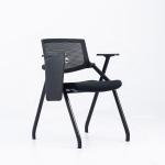Stainless Steel Stackable Conference Tablet Chair with Fabric Padding and