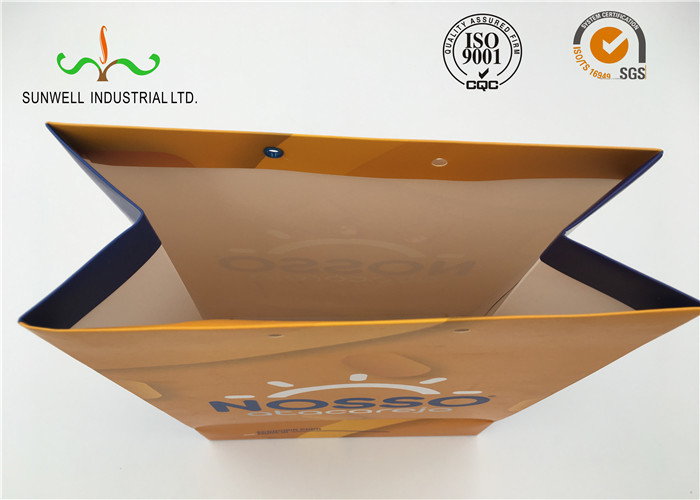 Luxury Handmade Recycled Paper Bags For Garment Shopping , Custom Color Print