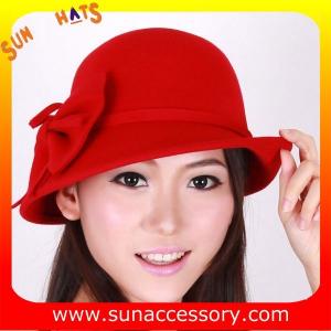 China 0352 unique wool felt red cloche hats ladies ,Shopping online hats and caps on sale