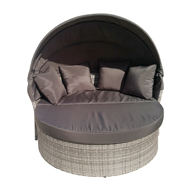 PE Rattan Garden Lounge Chair Sofa Furniture Chair Daybed Lying Bed Beach
