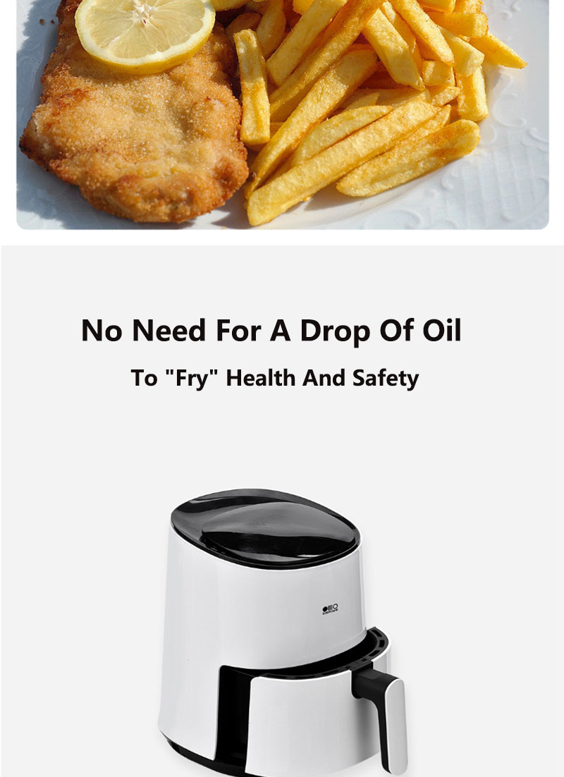 Youpin Silencare Air Fryer 2.5L 1300W Fritadeira Eletrica Led Digital Air Fryer Air Cooker Fryer