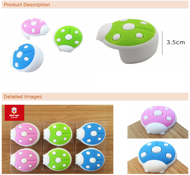 Silicone Baby Safety Table Products Ladybug Shape Corner Guards Baby Safety Corner Guards