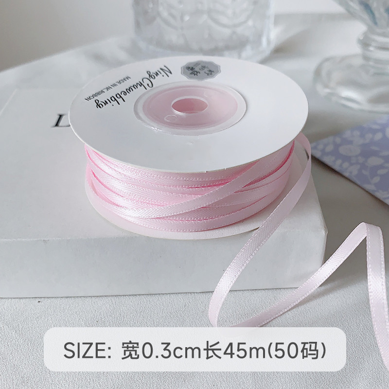 3mm Polyester Satin Ribbon Double Face High Density Satin Finish Poly Ribbon