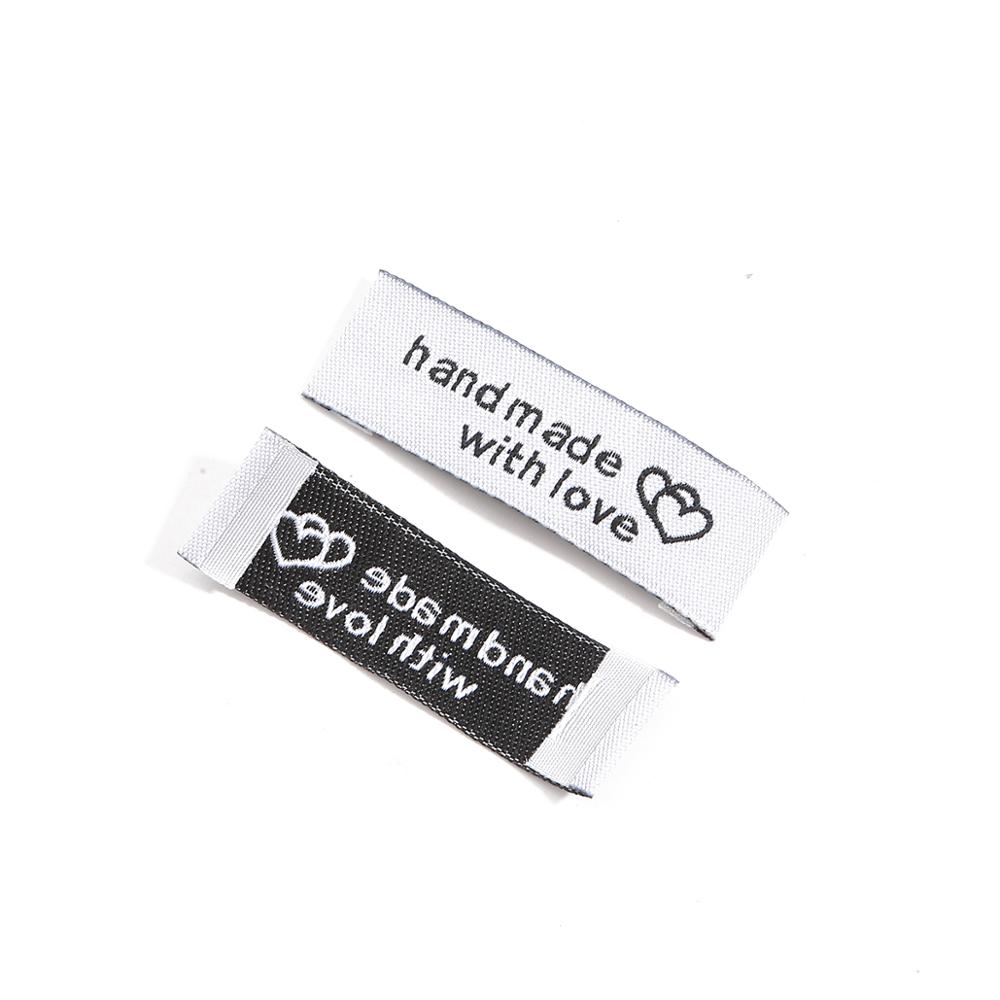 Tagless Clothing Label for Clothes accessories Garment Size Woven Folded Label