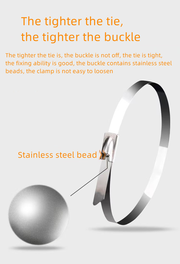 600mm SS201 Stainless Cable Tie For Metal Wire Binding