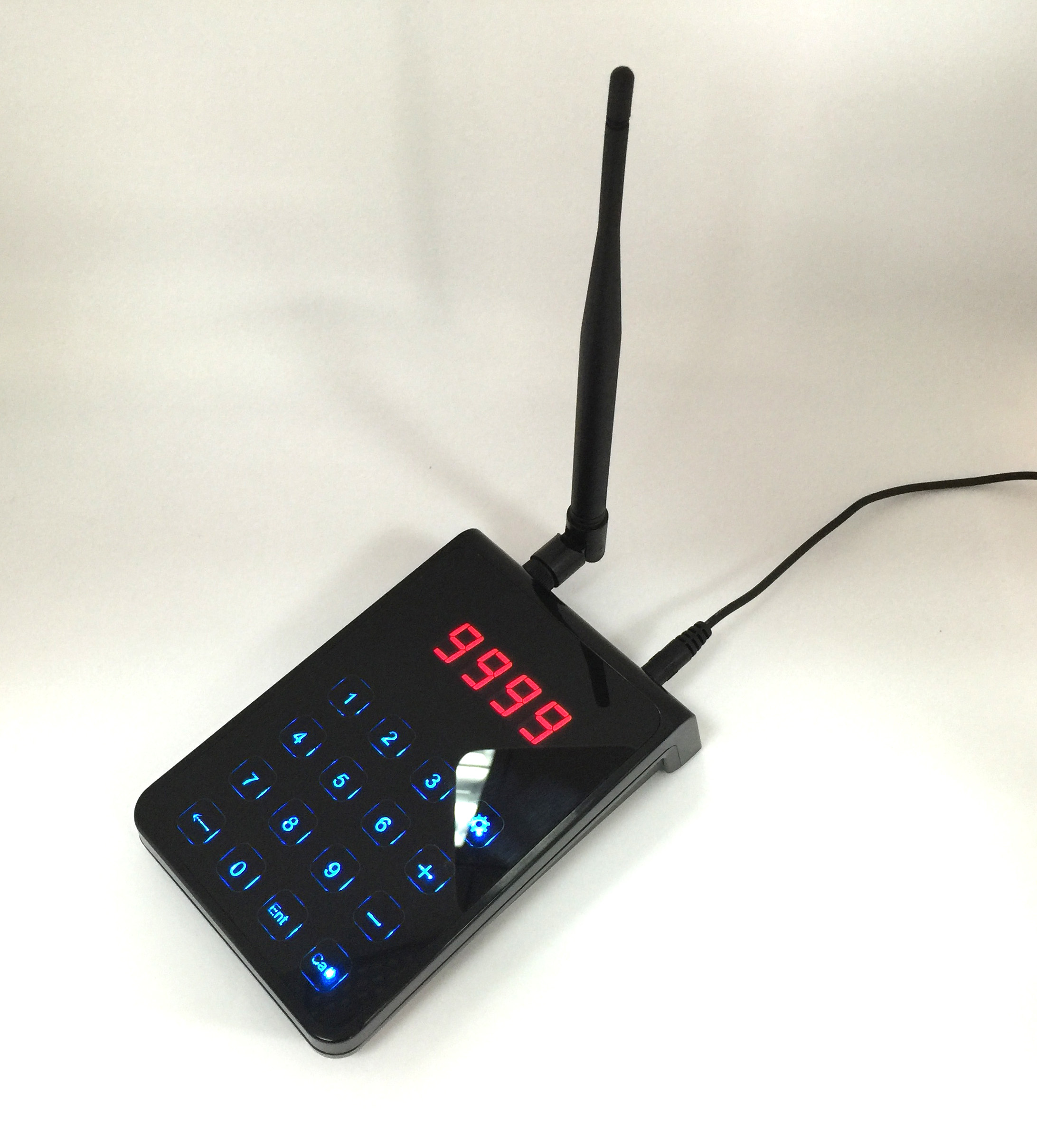 Hot sale easy operation wireless coaster pager system 1 transmitter with 10 wireless small buzzer