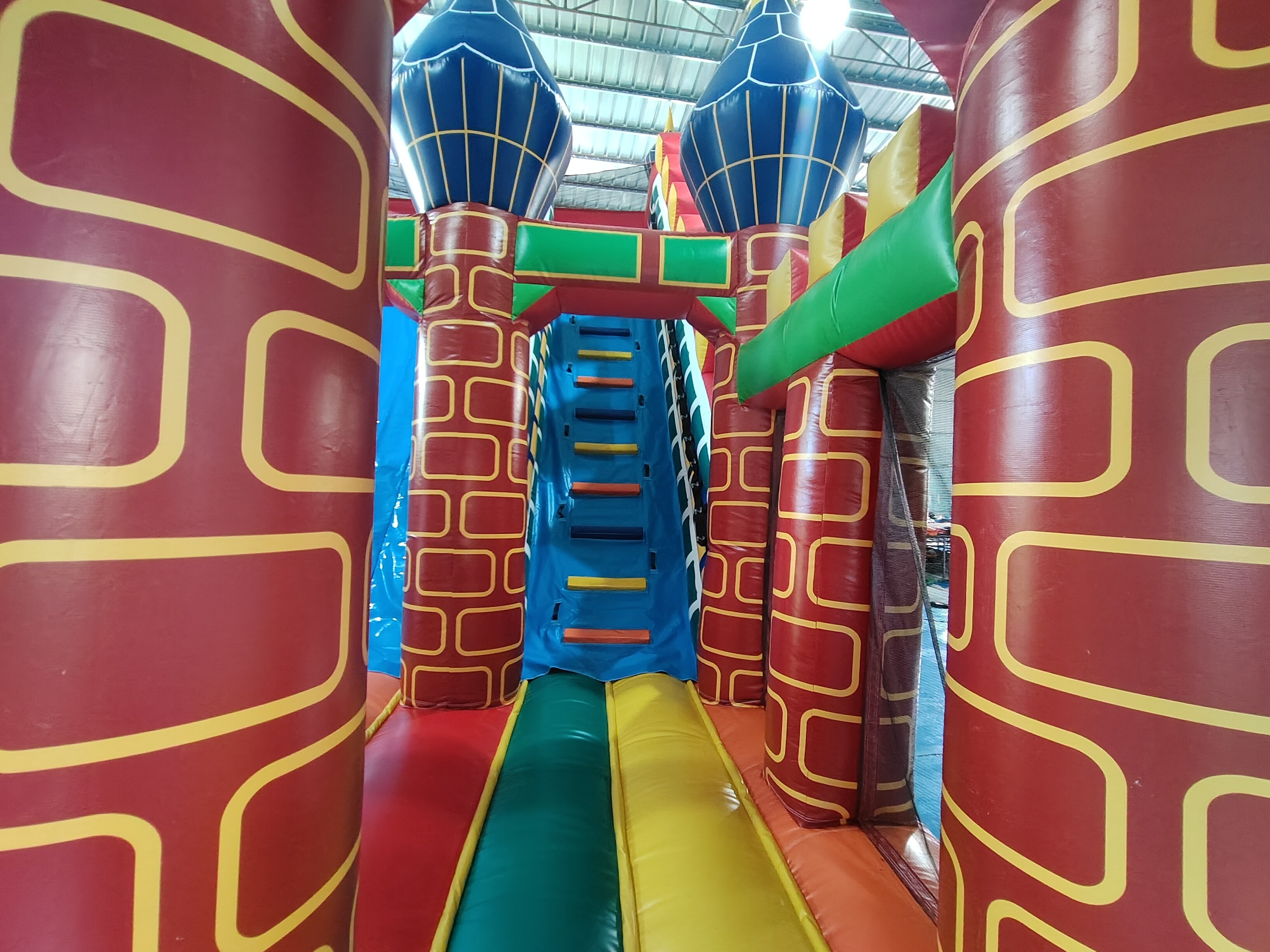 Commercial PVC Inflatable Slide Castle Wide Slides Exotic Charm Castle Inflatable Dry Slide For Kids And Adults