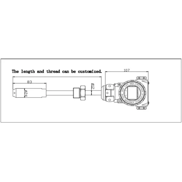 Gasoline Diesel Stainless Steel Transmitter Sensor With LCD Liquid Level Transmitter