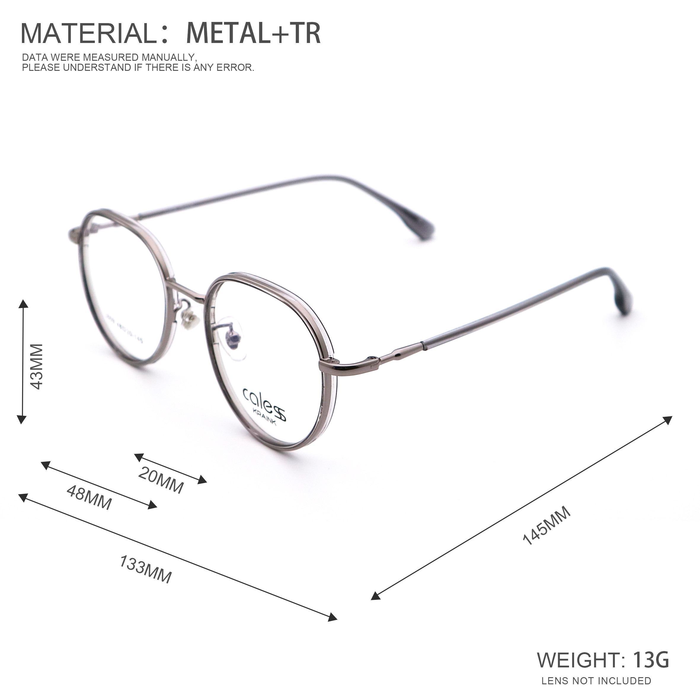 Gold Metal Eyeglass Frames Men'S Sleek Metal Framework Glasses Lightweight For All Day