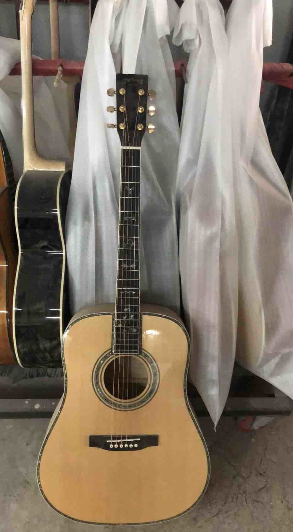 MT Flamed All Solid Abalone Acoustic Guitar