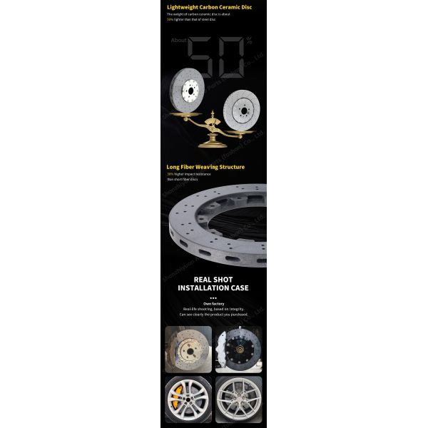 Premium Carbon Ceramic Front Brake Disc Upgrade Kit for VW Golf 8 GTI