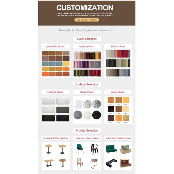 Modern Style Themed Restaurant Cafe Sofa High-Quality Board Commercial Furniture Tables And Chairs Sets