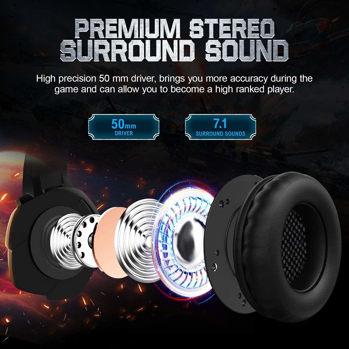 117dB Onikuma K5 Deep Bass Xbox Gaming Headset