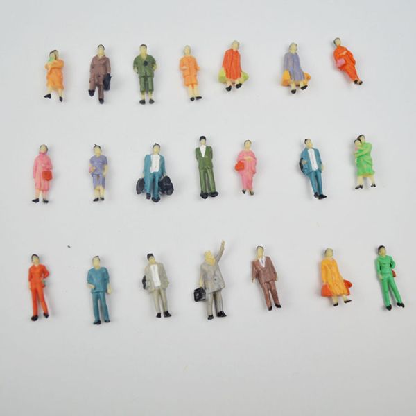 1:87 Painted Mix Model Train HO People Figures