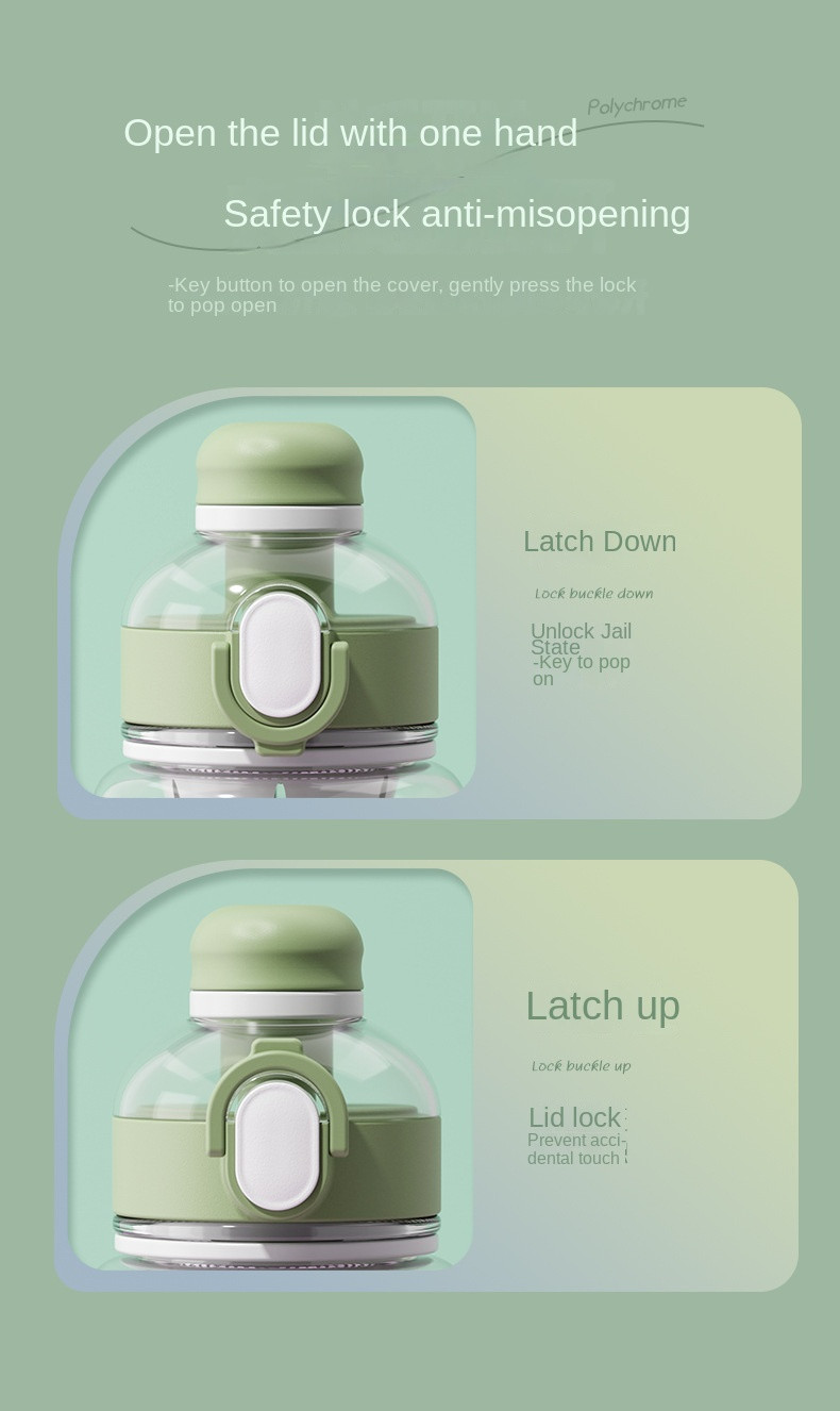 Multiple Color 750ml/1000ml Tritan Plastic Water Bottle With Straw Portable Pop Up Top Water Bottle With Tea Water Separation Non Leakage Easy To