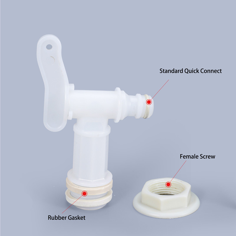 Plastic IBC Tank Adapter Quick Connect Valve Hose Switch Connection Fittings 3/4" Size