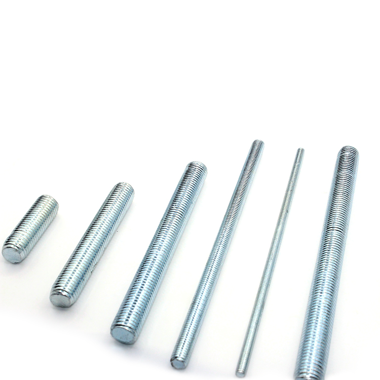 Carbon steel zinc plated thread rod with IFI JIS ANSI DIN standard M3-M72 3/16''- 4