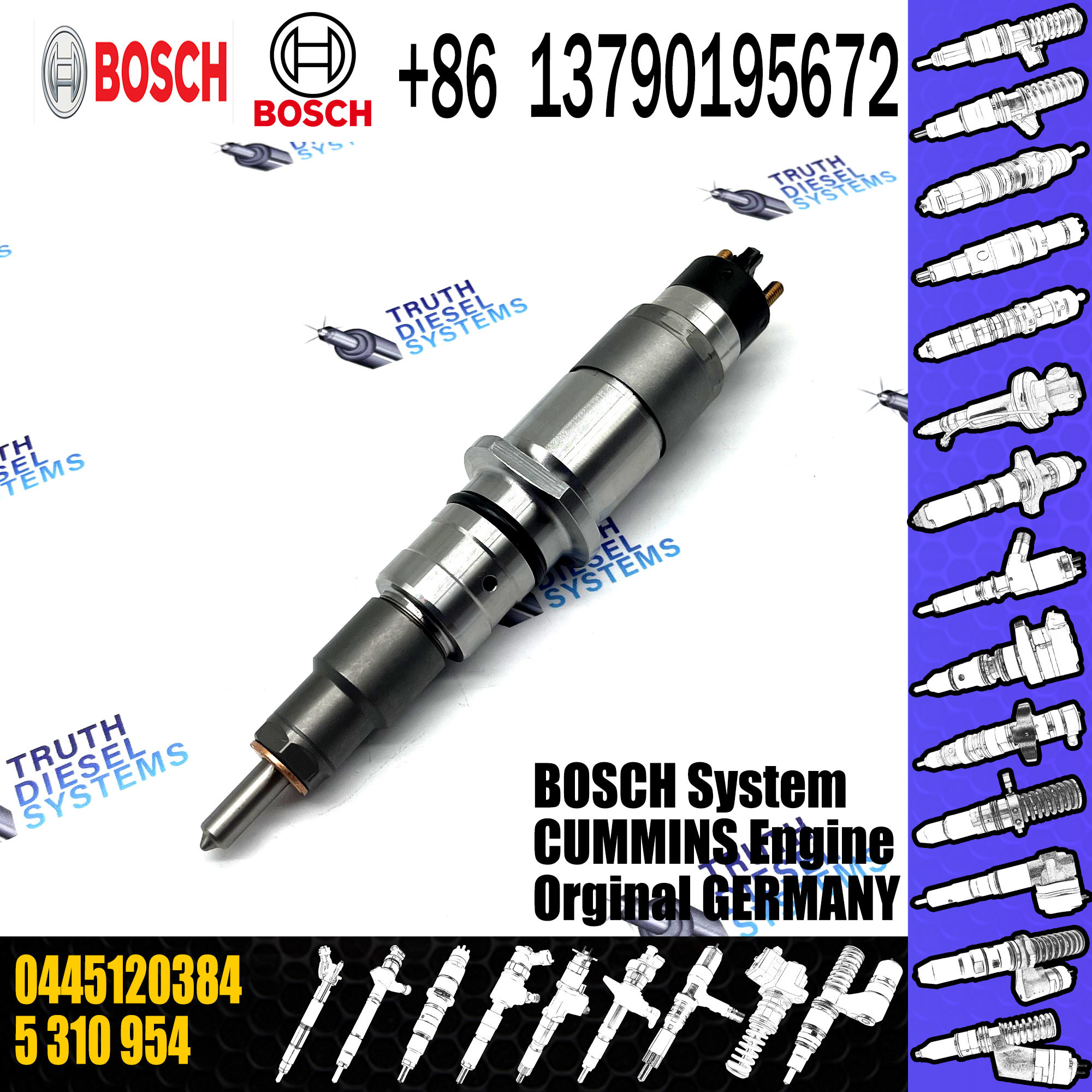 Common rail diesel fuel injector 5269194 5310954 4988835 0986435644 0445120267 0445120384
