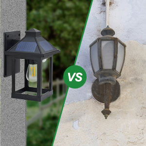 Solar Motion Sensor Wall Light Dusk to Dawn Led Wall Mount Sconce Exterior Motion Sensor Light