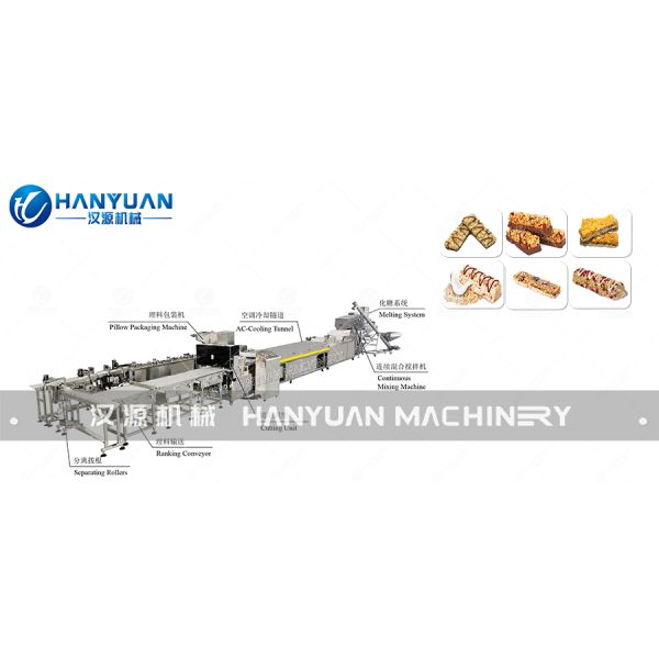 Whole Grain Bar Production Line Square Cereal Bar Forming Machine PLC