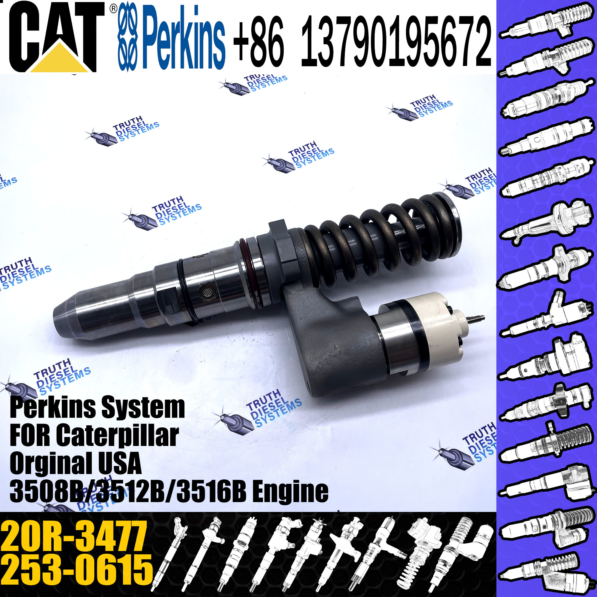 C15 C18 Fuel Injector 374-0750 253-0615 253-0616 253-0617 253-0618 244-7717 254-4183 20R-3477