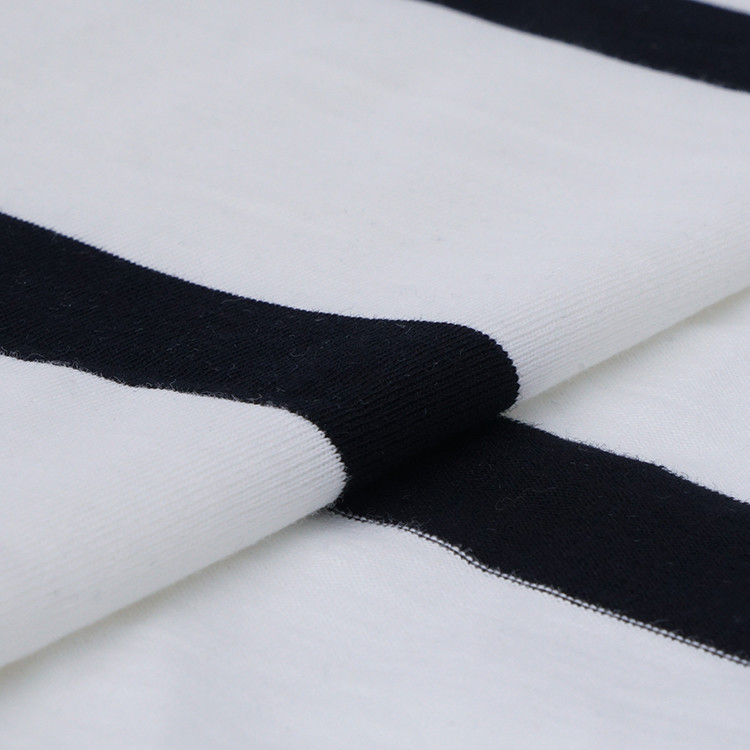 Soft And Durable Comfortable Skin-Friendly Striped Knit Fabric For T-Shirt