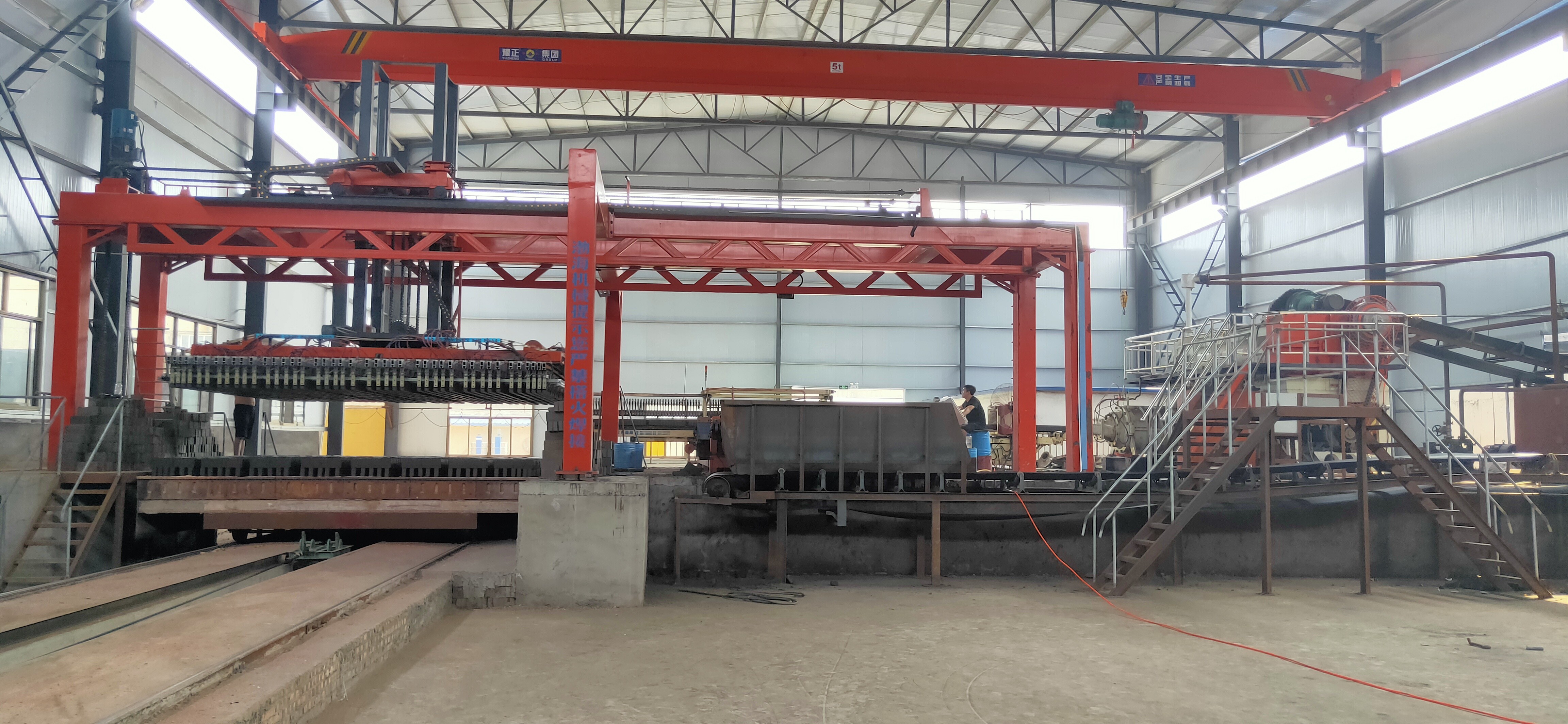 Automatic Code Cutting Brick Stacking Machine By Industrial Robot