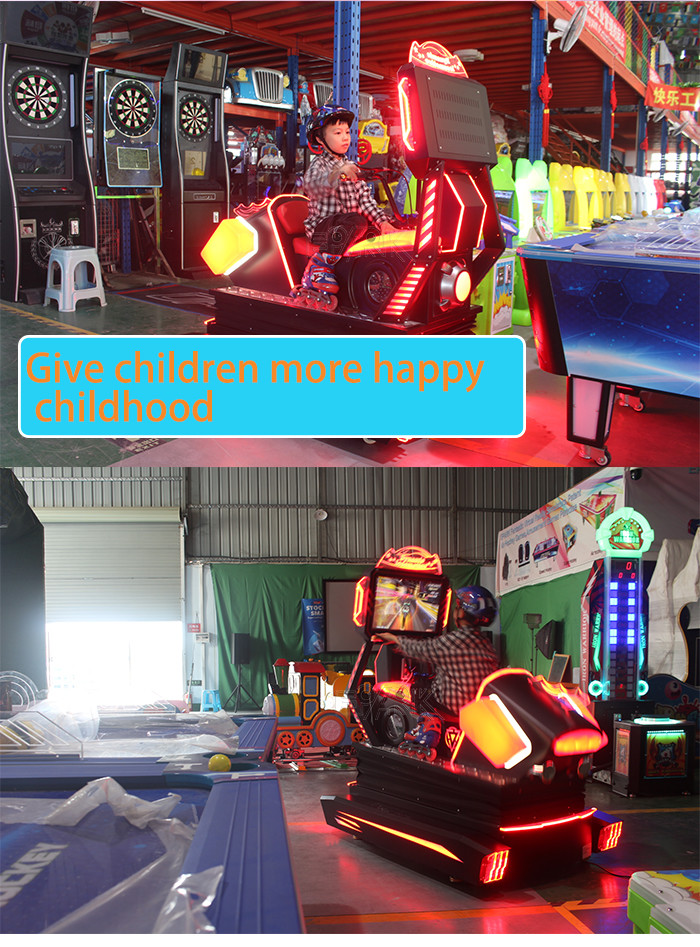 Fiberglass Kiddy Ride Machine 3d Dynamic HD Race Car Outurn Arcade Racing Machine