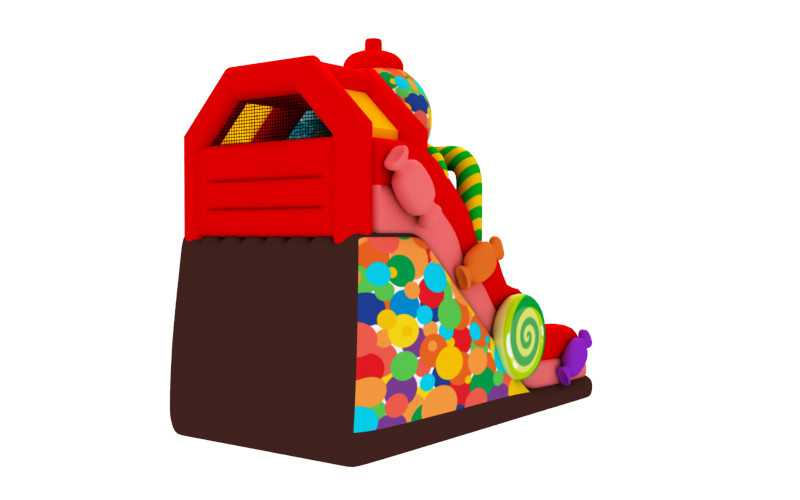 Custom Inflatable Double Slides Candy Inflatable Slides Castle For Kids