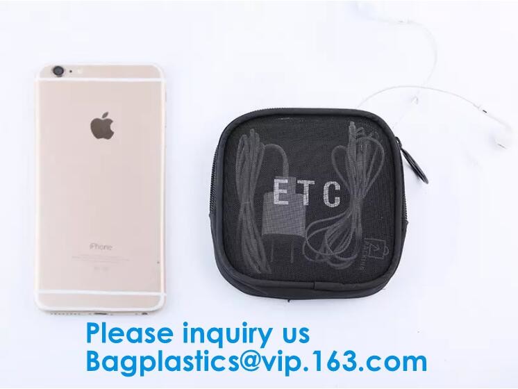 Amazon Wholesale Hanging Toiletry Make Up Transparent Bag Organizer Elastic Mesh Pouch Ladies Cosmetic Case Travel Makeu