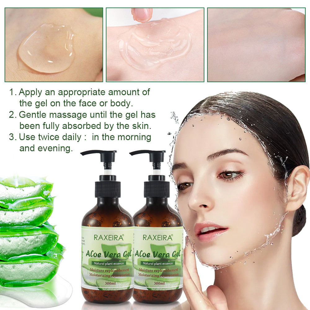 100% Organic Natural Moisturizer Collagen Repairing Perfect Aloe Vera gel for face lucency300ml