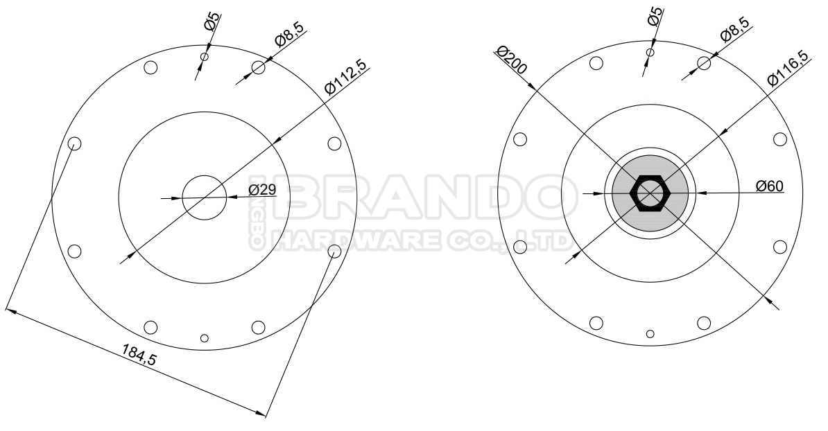4'' Goyen Type Dust Collector Valve K10201 K10200 K10203 Diaphragm Repair Kit dimension
