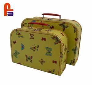 Beautiful Cardboard Suitcase Box Offset Printing With Handle And LockCardboard Storage Boxes