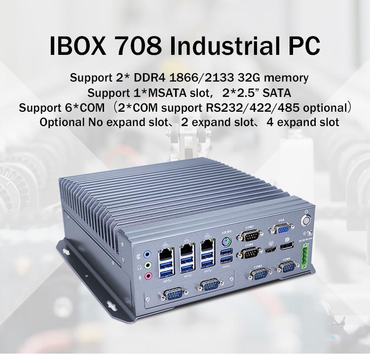 I3 6100T Quad Core Fanless Industrial Mini PC With 12V DC Power Supply And 64G SSD 01