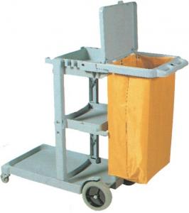 China Housekeeping Plastic Service Trolley Multi Functional For Hotel Cleaning on sale