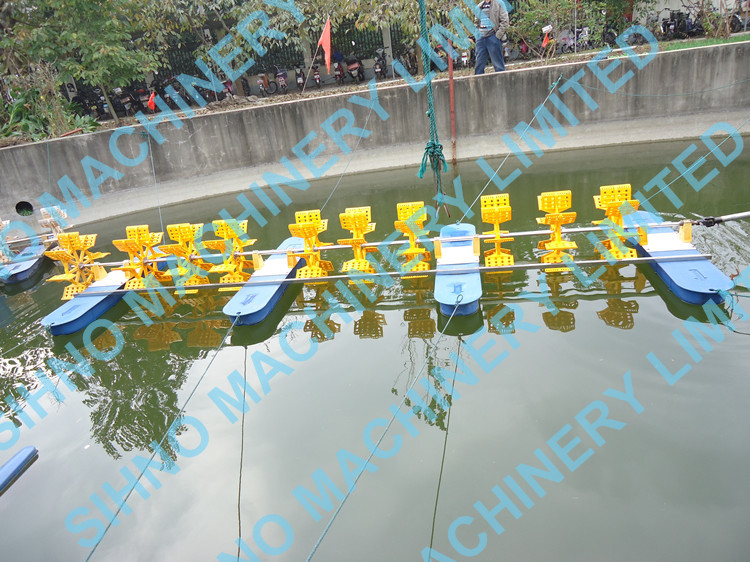 10 Impellers Long Arm Diesel Engine Paddle Wheel Aerator,Multi-impellers aerator