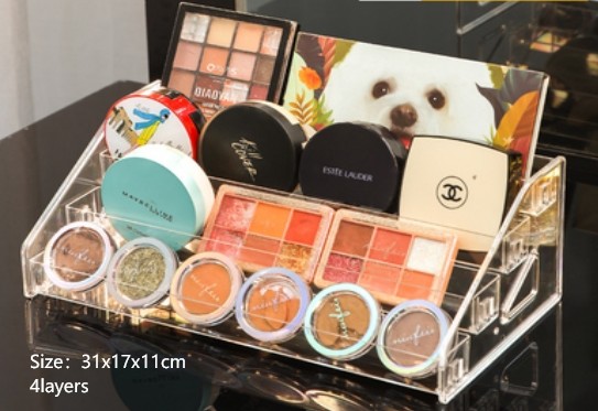 Multiple Layers Clear PS Acrylic Makeup Box Display Cosmetic Box Organizer Storage Box