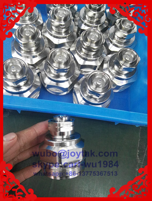 DIN 7/16 male connector clamp type for 1-5/8 leaking cable export to US market all brass