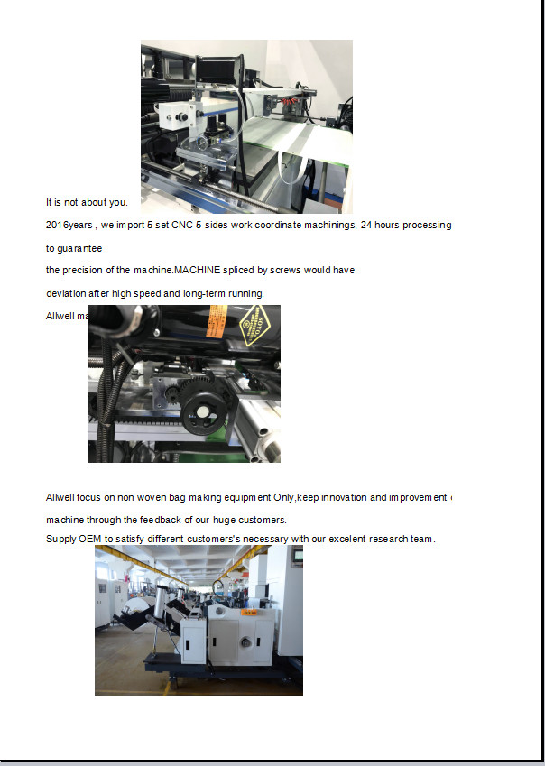 Self Standing Non Woven Box Bag Making Machine / Ultrsonic Bag Making Equipment