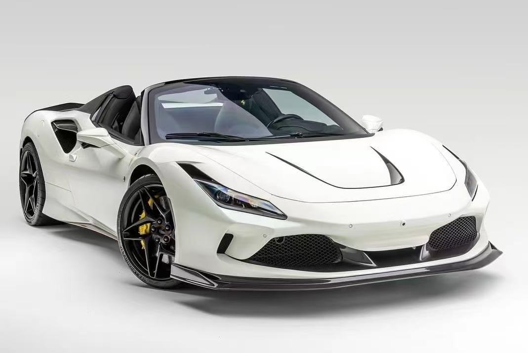F8 Ferrari Carbon Car Body Kit VOS Style PP Carbon Fiber Lip Spoiler Hood Body Kit