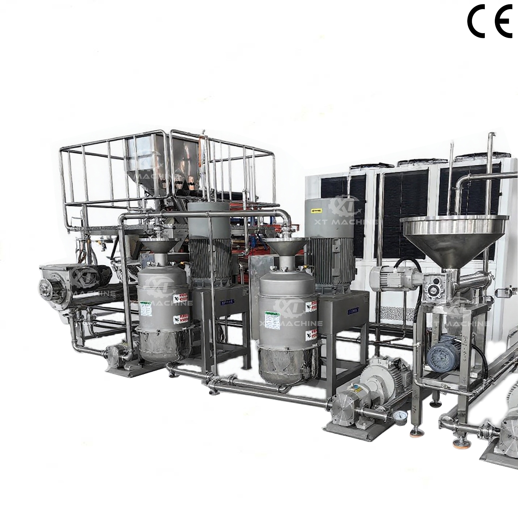 High Efficiency Dual Stage Grinding Capability Peanut Butter Processing Equipment Fully Automatic