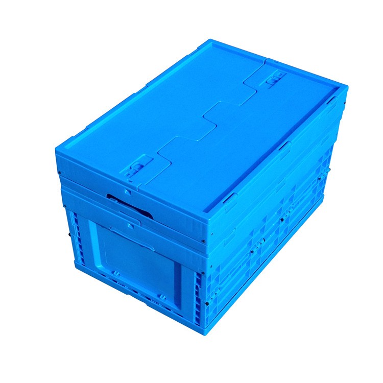 Collapsible plastic container stackable turnover plastic box storage