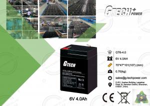 Quality Sealed Maintenance Free Rechargeable Lead Acid Battery 6v 4ah 0.7kg For Fire Alarm Application, Sprayer for sale